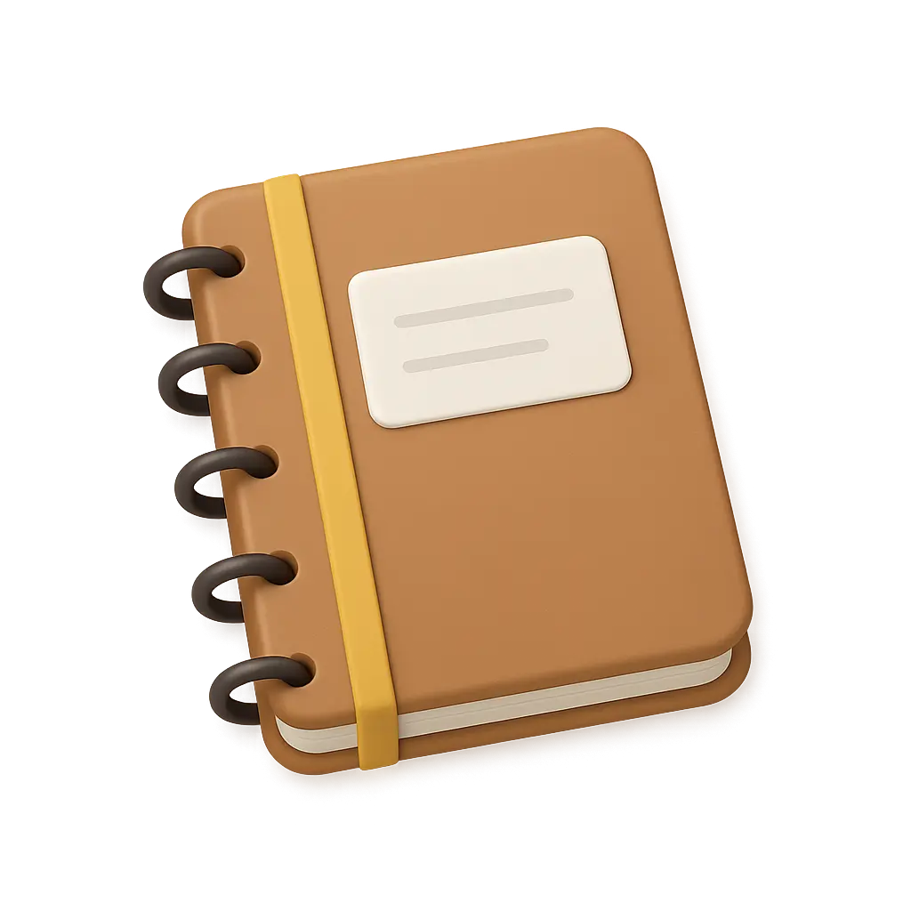 3D model of a notebook